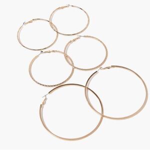 Forever 21 Gold and Pink Statement Earrings